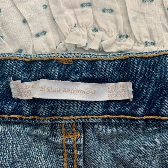 Zara embroidered butterfly ripped shorts. size 6 - Picture 3 of 3